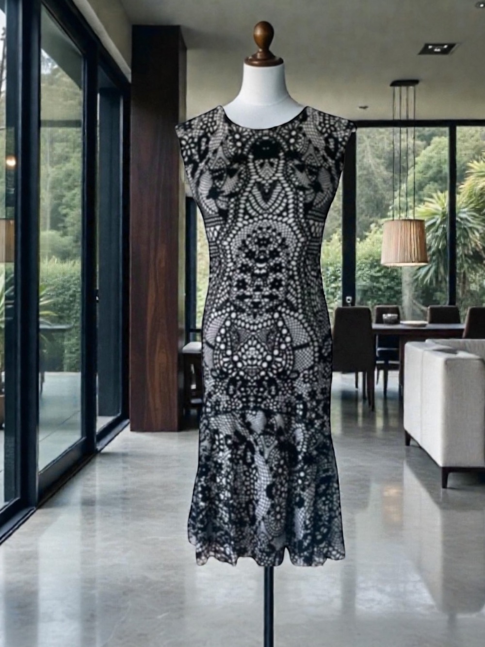 JEAN PAUL GAULTIER FUZZI Kissing Mesh Dress Size Small